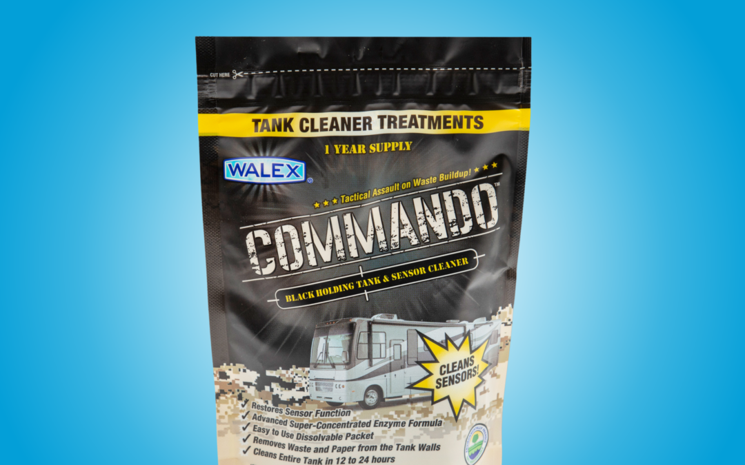 Glenroy® Receives Silver Achievement Award in Sustainability for its TruRenu® Store Drop-Off Recyclable Zipper Pouch for Walex® Commando Black Holding Tank Cleaner